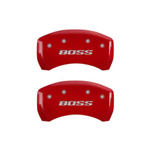 Load image into Gallery viewer, MGP Rear set 2 Caliper Covers Engraved Rear Boss Red finish silver ch Caliper Covers MGP