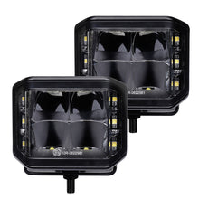 Load image into Gallery viewer, Go Rhino Xplor Blackout Series Cube LED Sideline Spot Light Kit (Surface Mount) 4x3 - Blk (Pair) Light Bars & Cubes Go Rhino