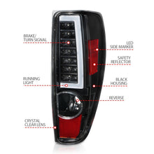 Load image into Gallery viewer, ANZO 2004-2012 Chevrolet Colorado/ GMC Canyon LED Tail Lights w/ Light Bar Black Housing Tail Lights ANZO