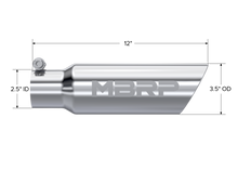 Load image into Gallery viewer, MBRP Universal Tip 3in O.D. Dual Wall Angled 2 inlet 12 length Steel Tubing MBRP