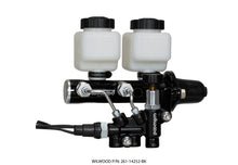 Load image into Gallery viewer, Wilwood Tandem Remote M/C Kit w L/H Brkt & Prop Valve - 1 1/8in Bore Black Brake Master Cylinder Wilwood