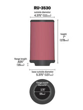Load image into Gallery viewer, K&N Universal Rubber Filter 3.75in FLG x 5.375in Base x 5.375in Top x 7in Height Air Filters - Universal Fit K&N Engineering