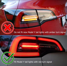 Load image into Gallery viewer, AlphaRex 17-22 Tesla Model 3 PRO-Series LED Tail Lights Jet Black w/Seq Sig Tail Lights AlphaRex