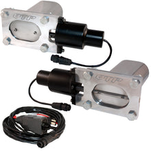 Load image into Gallery viewer, QTP Bolt-On QTEC Dual Low Profile Oval Electric Cutout Valves - Pair Exhaust Cutouts QTP