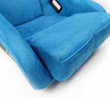 Load image into Gallery viewer, NRG FRP Bucket Seat ULTRA Edition - Medium (Blue Alcantara/Pearlized Back) Race Seats NRG