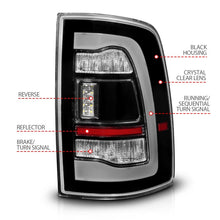 Load image into Gallery viewer, ANZO 09-18 Dodge Ram 1500 Sequential LED Taillights Black Tail Lights ANZO