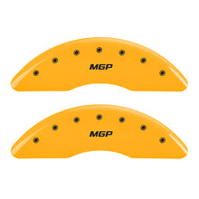 Load image into Gallery viewer, MGP 4 Caliper Covers Engraved Front & Rear MGP Yellow Finish Black Char 2013 Mercedes-Benz SL550 Caliper Covers MGP