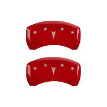 Load image into Gallery viewer, MGP 4 Caliper Covers Engraved Front Pontiac Rear Arrow Red Finish Silver Char 2007 Pontiac Solstice Caliper Covers MGP