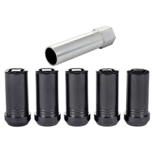 Load image into Gallery viewer, McGard Wheel Lock Nut Set - 5pk. (Tuner / Cone Seat) 1/2-20 / 13/16 Hex / 1.60in. Length - Black Lug Nuts McGard