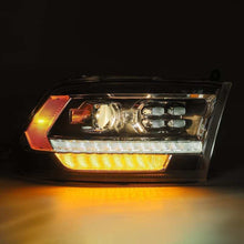 Load image into Gallery viewer, AlphaRex 09-18 Dodge Ram 2500 LUXX LED Proj Headlights Plank Style Black w/Activ Light/DRL Headlights AlphaRex