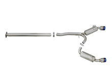 Load image into Gallery viewer, aFe Takeda 3in. to 2.5in. 304 SS C/B Exhaust 08-15 Mitsubishi EVO I4-2.0L (t) - Blue Flamed Tips Catback aFe