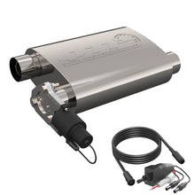 Load image into Gallery viewer, QTP 2.5in Weld-On 304SS Reverse Screamer Muffler w/Bolt-On QTEC Electric Cutout Muffler QTP