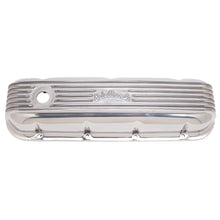 Load image into Gallery viewer, Edelbrock Valve Cover Classic Series Chevrolet 1965 and Later 396-502 V8 Polshed Valve Covers Edelbrock