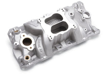 Load image into Gallery viewer, Edelbrock Manifold SBC 23-Degree Marine RPM 1987-1995 w/ Brass Intake Manifolds Edelbrock