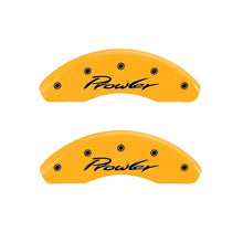 Load image into Gallery viewer, MGP 4 Caliper Covers Engraved Front & Rear 97-02 Chrysler Prowler Yellow Finish Black Prowler Logo Caliper Covers MGP