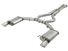 Load image into Gallery viewer, aFe MACHForce XP 3in Sport Tone Cat-Back Exhausts w/ Polished Tips 15-17 Ford Mustang V6/V8 Catback aFe