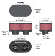 Load image into Gallery viewer, K&N Universal Rubber Filter Air Filters - Universal Fit K&N Engineering
