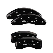 Load image into Gallery viewer, MGP 4 Caliper Covers Engraved Front Accord Engraved Rear Accord Black finish silver ch Caliper Covers MGP