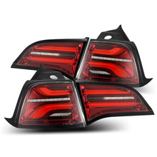 Load image into Gallery viewer, AlphaRex 17-22 Tesla Model 3 PRO-Series LED Tail Lights Red Smoke w/Seq Sig Tail Lights AlphaRex