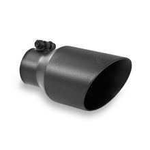 Load image into Gallery viewer, MBRP Universal 4in OD Dual Wall Angled 2.5in Inlet 8in Lgth Exhaust Tip - Black Tips MBRP
