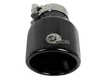 Load image into Gallery viewer, aFe MACH Force-Xp 409 SS Clamp-On Exhaust Tip 2.5in. Inlet / 4in. Outlet / 6in. L - Black Tips aFe