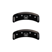 Load image into Gallery viewer, MGP 4 Caliper Covers Engraved Front Honda Engraved Rear H Logo Black finish silver ch Caliper Covers MGP