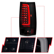 Load image into Gallery viewer, ANZO 2007-2014 Chevy Tahoe LED Taillight Plank Style Black w/Smoke Lens Tail Lights ANZO