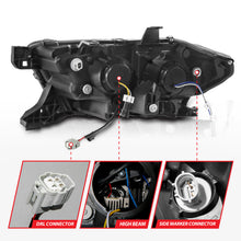 Load image into Gallery viewer, ANZO 16-22 Toyota Tacoma LED Projector Headlights w/ Light Bar Sequential Black Housing w/Initiation Headlights ANZO
