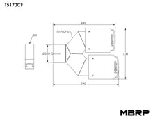 Load image into Gallery viewer, MBRP Universal Carbon Fiber Dual Tip 3.5in OD/2.5in Inlet Tips MBRP