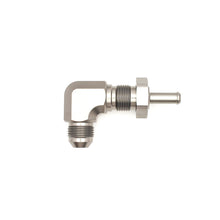 Load image into Gallery viewer, DeatschWerks 8AN Male Flare To 5/16in. Male Barb Bulkhead Adapter 90-Degree (Incl. Nut) Fittings DeatschWerks