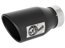 Load image into Gallery viewer, aFe MACH Force-Xp 409 SS Exhaust Tip Black (Left Side) 3in In x 4-1/2in Out x 9in L Clamp-On Catback aFe