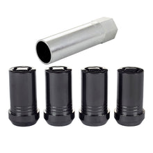 Load image into Gallery viewer, McGard Wheel Lock Nut Set - 4pk. (Tuner / Cone Seat) M14X1.5 / 22mm Hex / 1.648in. Length - Black Lug Nuts McGard
