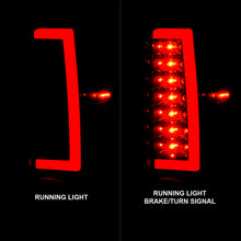 Load image into Gallery viewer, ANZO 2004-2012 Chevrolet Colorado/ GMC Canyon LED Tail Lights w/ Light Bar Black Housing Smoke Lens Tail Lights ANZO