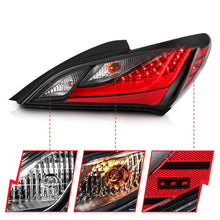 Load image into Gallery viewer, ANZO 10-13 Hyundai Genesis 2DR LED Taillights Smoke Tail Lights ANZO