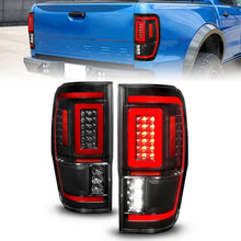 Load image into Gallery viewer, ANZO 19-22 Ford Ranger Full LED Taillights w/ Lightbar Sequential Signal Black Housing/Clear Lens Tail Lights ANZO