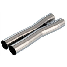 Load image into Gallery viewer, Borla 2.5in Universal X-Pipe 3.21in Inlet Centerline 3.45in Outlet Centerline 27.63in OAL X Pipes Borla