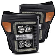 Load image into Gallery viewer, AlphaRex 11-16 Ford F-350 SD NOVA LED Projector Headlights Plank Style Blk w/Activ Light/Seq Signal Headlights AlphaRex