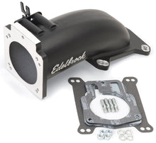 Load image into Gallery viewer, Edelbrock Ultra Low Profile Intake Elbow 90mm Throttle Body to Square-Bore Flange Black Finish Throttle Bodies Edelbrock