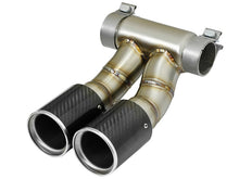 Load image into Gallery viewer, aFe Power 13-14 Porsche Cayman S / Boxster S Carbon Fiber Exhaust Tip Upgrade Catback aFe