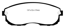 Load image into Gallery viewer, EBC 99-01 Infiniti G20 2.0 Yellowstuff Front Brake Pads Brake Pads - Performance EBC