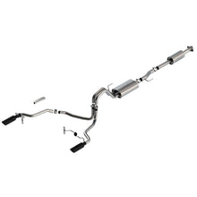 Load image into Gallery viewer, Borla F-150 2021 2.7L/3.5L 4dr CC SB EC STB Lar/KingR/Plnm/LTD 3/2.25 SRE CB Touring BLK CHR Tips Catback Borla