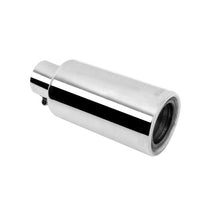 Load image into Gallery viewer, Gibson Rolled Edge Angle-Cut Muffler Quiet Tip - 4in OD/2.25in Inlet/12in Length - Stainless Tips Gibson