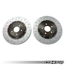 Load image into Gallery viewer, 034 Motorsport 2-Piece Floating Rear Brake Rotor Upgrade Kit for the Audi B8 & B8.5 S4/S5 Brake Rotors - Slot & Drilled 034 Motorsport Default Title