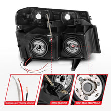 Load image into Gallery viewer, ANZO 04-12 GM Colorado/Canyon/I-Series Crystal Headlights - w/ Light Bar Chrome Housing 4pcs Headlights ANZO