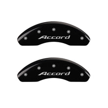 Load image into Gallery viewer, MGP 4 Caliper Covers Engraved Front Accord Engraved Rear Accord Black finish silver ch Caliper Covers MGP