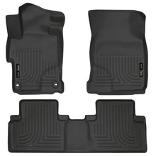 Load image into Gallery viewer, Husky Liners 2014 Honda Civic Sedan WeatherBeater Black Front & 2nd Seat Floor Liners Floor Mats - Rubber Husky Liners
