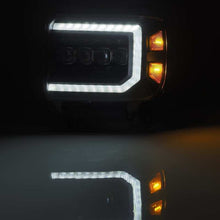 Load image into Gallery viewer, AlphaRex 14-18 GMC Sierra NOVA LED Proj Headlights Plank Style Black w/Activ Light/Seq Signal/DRL Headlights AlphaRex