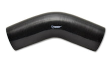 Load image into Gallery viewer, Vibrant 4 Ply Reinforced Silicone Elbow Connector - 3in I.D. - 45 deg. Elbow (BLACK) Silicone Couplers & Hoses Vibrant