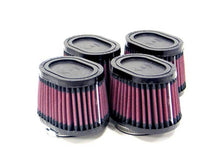 Load image into Gallery viewer, K&N Universal Rubber Filter 2.125in Flange ID/3in x 4in Tapered Oval/2.75in Height (4 Filters) Air Filters - Universal Fit K&N Engineering