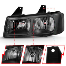 Load image into Gallery viewer, ANZO 2003-2017 Chevy Express Crystal Headlight Black Headlights ANZO